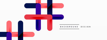 Colorful lines with shadows. Geometric background design. Vector Illustration For Wallpaper, Banner, Background, Card, Book Illustration, landing pageのイラスト素材