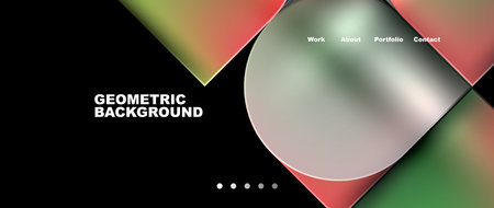 Round squares, circles with fluid gradients. Vector Illustration For Wallpaper, Banner, Background,...
