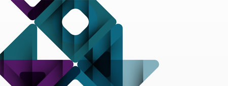 Business triangle and squares vector abstract background