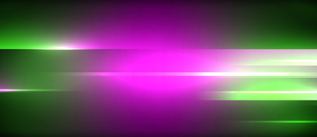 Neon dynamic diagonal light rays background. Techno digital geometric concept design for wallpaper, banner, presentation, backgroundのイラスト素材