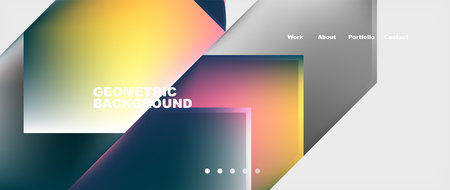 Abstract geometric shapes web design page. Vector Illustration For Wallpaper, Banner, Background,...