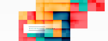 Dynamic colorful squares background. Vector Illustration For Wallpaper, Banner, Background, Card, Book Illustration, landing pageのイラスト素材