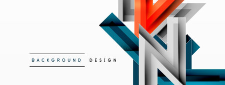 Line zig zag dynamic geometric abstract background. Colorful lines with shadow and light effects,...