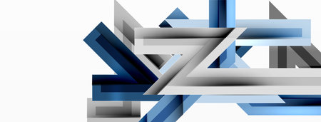 Line zig zag dynamic geometric abstract background. Colorful lines with shadow and light effects,...