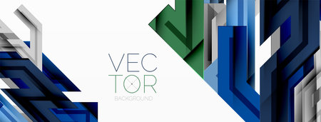Dynamic lines geometric background. Vector Illustration For Wallpaper, Banner, Background, Card,...