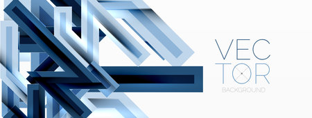 Line zig zag dynamic geometric abstract background. Colorful lines with shadow and light effects, various routes concept. Vector Illustration For Wallpaper, Banner, Background, Cardのイラスト素材