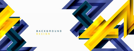 Line zig zag dynamic geometric abstract background. Colorful lines with shadow and light effects,...