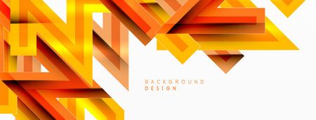 Line zig zag dynamic geometric abstract background. Colorful lines with shadow and light effects, various routes concept. Vector Illustration For Wallpaper, Banner, Background, Cardのイラスト素材