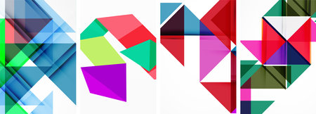 Triangle poster set for wallpaper, business card, cover, poster, banner, brochure, header, website
