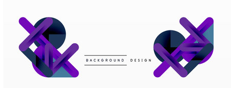 Colorful lines with shadows. Geometric background design. Vector Illustration For Wallpaper, Banner, Background, Card, Book Illustration, landing pageのイラスト素材