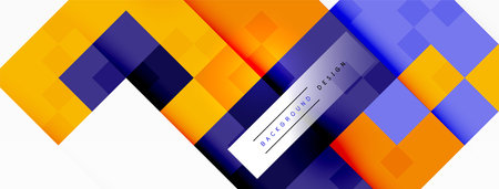 Dynamic colorful squares background. Vector Illustration For Wallpaper, Banner, Background, Card,...