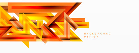 Line zig zag dynamic geometric abstract background. Colorful lines with shadow and light effects, various routes concept. Vector Illustration For Wallpaper, Banner, Background, Cardのイラスト素材