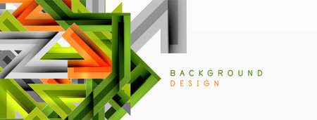 Line zig zag dynamic geometric abstract background. Colorful lines with shadow and light effects, various routes concept. Vector Illustration For Wallpaper, Banner, Background, Cardのイラスト素材