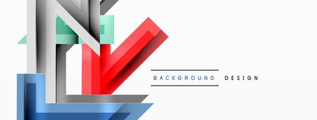 Line zig zag dynamic geometric abstract background. Colorful lines with shadow and light effects,...