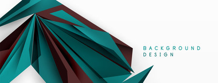 Minimal geometric abstract background. Low poly dynamic triangle design. Trendy techno business...