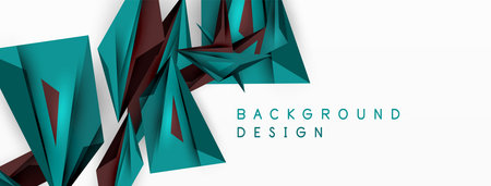 Minimal geometric abstract background. Low poly dynamic triangle design. Trendy techno business template for wallpaper, banner, background or landingのイラスト素材