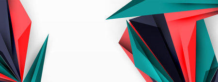 Minimal geometric abstract background. Low poly dynamic triangle design. Trendy techno business...