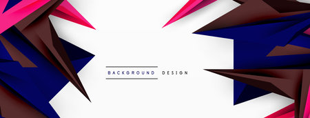 Minimal geometric abstract background. Low poly dynamic triangle design. Trendy techno business template for wallpaper, banner, background or landingのイラスト素材
