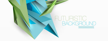 Minimal geometric abstract background. Low poly dynamic triangle design. Trendy techno business...