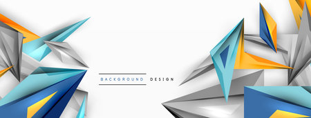 Minimal geometric abstract background. Low poly dynamic triangle design. Trendy techno business...