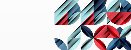 Circles and round shapes geometric minimal background