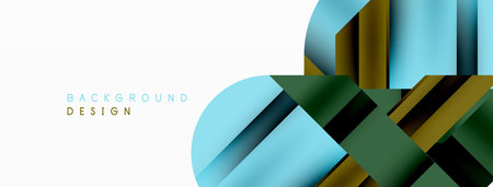 Geometric diagonal line and circle shape, wide abstract backgroundのイラスト素材