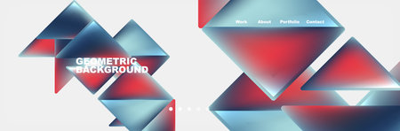 Gradient triangles composition with bright fluid colors. Vector Illustration For Wallpaper, Banner,...