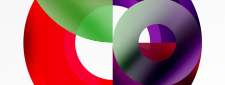 Circle geometric abstract vector backgroundのイラスト素材