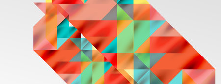 Tech minimal overlapping triangle shapes elements geometric graphic patternのイラスト素材