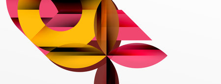 Circle, square, triangle shapes geometric minimal background