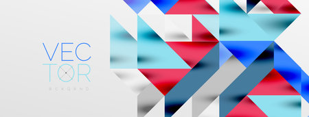 Tech minimal overlapping triangle shapes elements geometric graphic pattern