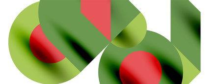 Circle pattern, round elements with lines and arrows composition for wallpaper, banner, background or landingのイラスト素材