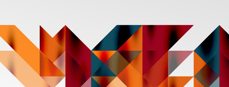 Tech minimal overlapping triangle shapes elements geometric graphic patternのイラスト素材