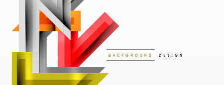 Line zig zag dynamic geometric abstract background. Colorful lines with shadow and light effects,...