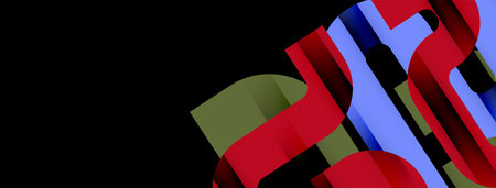 Lines, abstract letter style design background. Geometric vector Illustration For Wallpaper, Banner,...