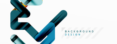 Abstract background - colorful lines composition. Technology or business digital templateのイラスト素材