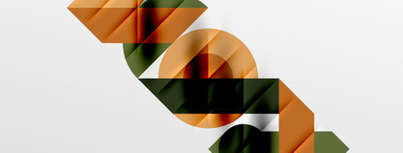 Round shapes, circles and lines minimal geometric background. Vector Illustration For Wallpaper,...