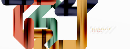 Abstract background - colorful lines composition. Technology or business digital template