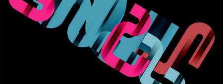 Lines, abstract letter style design background. Geometric vector Illustration For Wallpaper, Banner,...