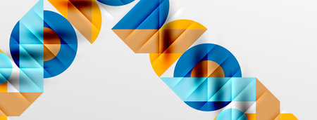 Round shapes, circles and lines minimal geometric background. Vector Illustration For Wallpaper,...
