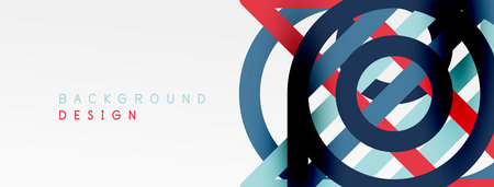 Abstract background - colorful circle lines technology or business digital templateのイラスト素材