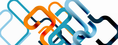 Abstract background curvy lines, minimal geometric design templateのイラスト素材