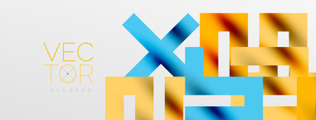 Colorful squares, lines minimal abstract background. Vector Illustration For Wallpaper, Banner,...