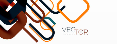 Abstract background curvy lines, minimal geometric design templateのイラスト素材