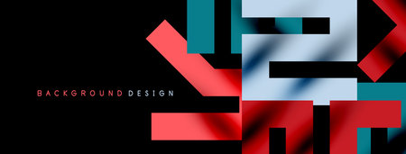 Colorful squares, lines minimal abstract background. Vector Illustration For Wallpaper, Banner,...
