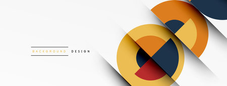 Modern geometrical abstract background - circles. Business or technology presentation designのイラスト素材