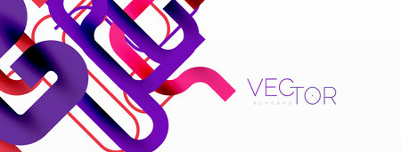 Abstract background curvy lines, minimal geometric design templateのイラスト素材