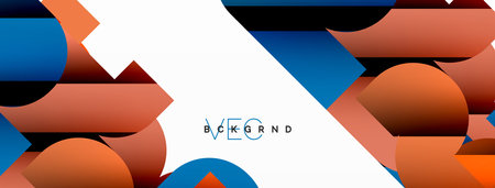 Colorful curve geometric shapes on whiteのイラスト素材