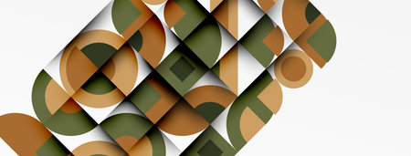 Geometric design abstract background - circles squares