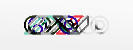 Abstract background - colorful circle lines technology or business digital template
